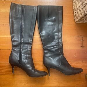 Cole Haan Black Heeled Knee-High Boots